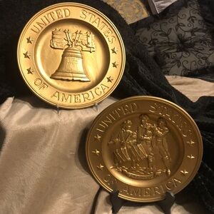 Sexton Gold plates-set of 2